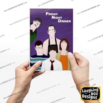 FRIDAY NIGHT DINNER Comedy Characters Minimalist Print