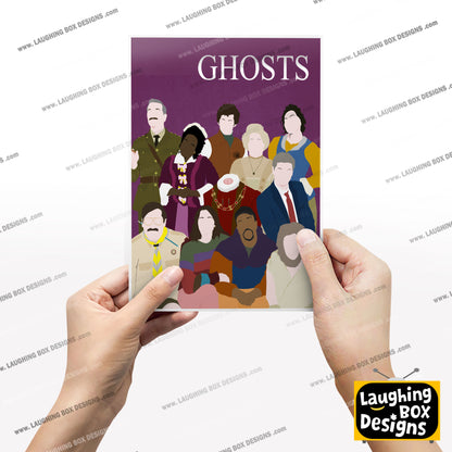 GHOSTS Comedy Characters Minimalist Print
