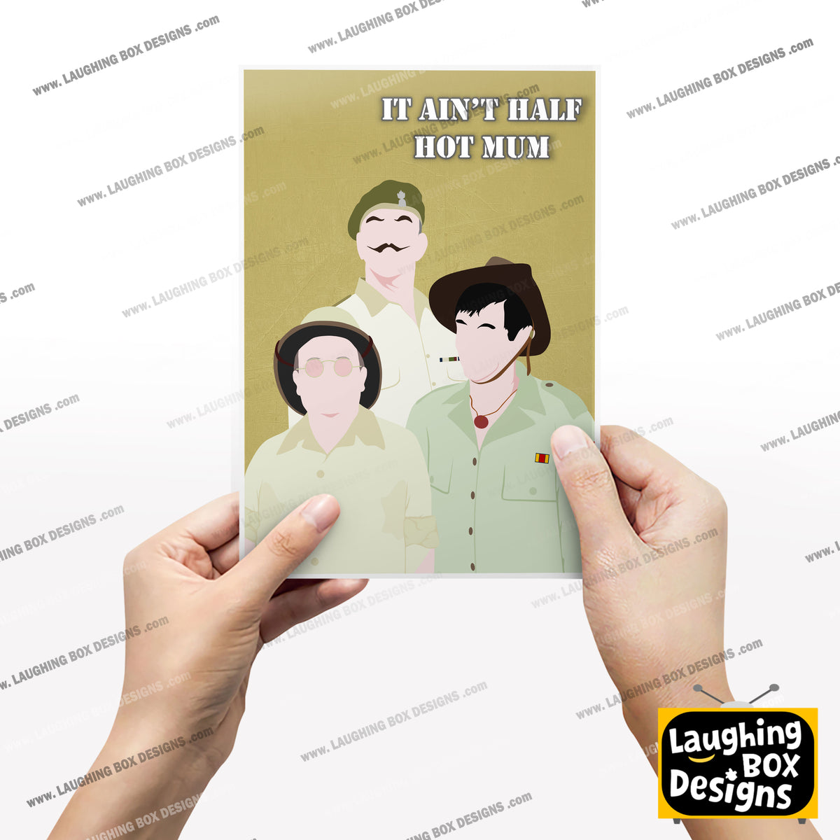IT AIN'T HALF HOT MUM Comedy Characters Minimalist Print