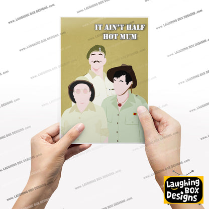 IT AIN'T HALF HOT MUM Comedy Characters Minimalist Print
