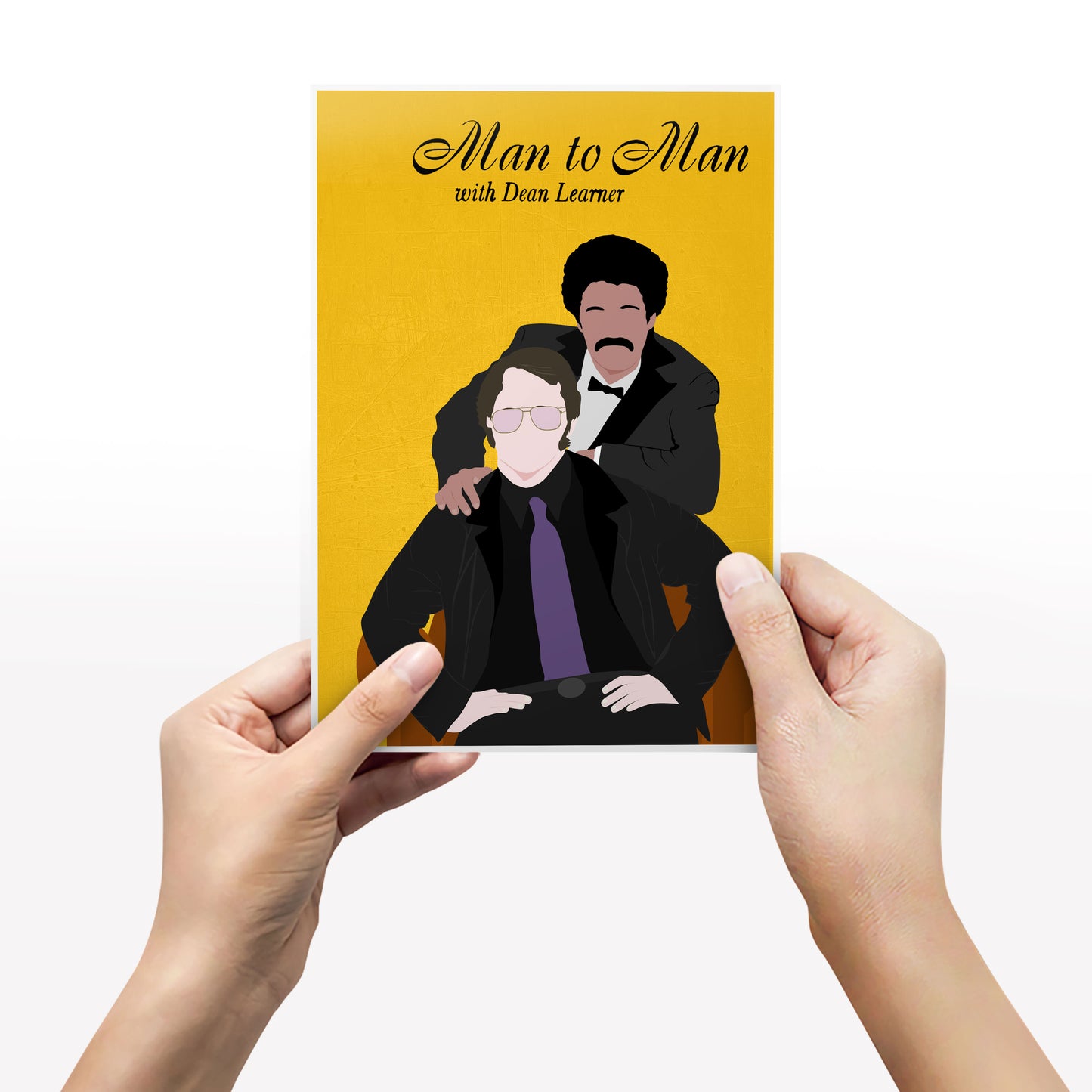 MAN TO MAN WITH DEAN LEARNER Comedy Characters Minimalist Print