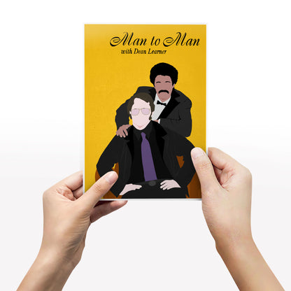 MAN TO MAN WITH DEAN LEARNER Comedy Characters Minimalist Print