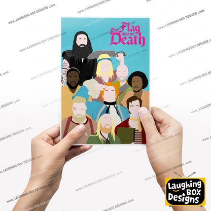 OUR FLAG MEANS DEATH Comedy Characters Minimalist Print