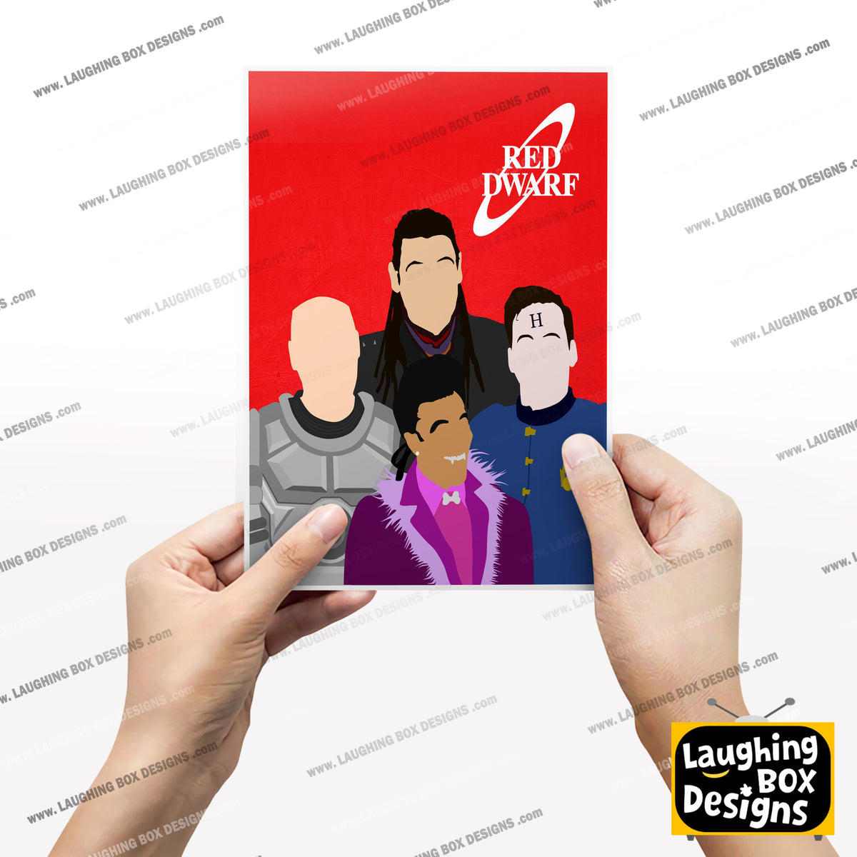 RED DWARF Comedy Characters Minimalist Print