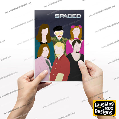 SPACED Comedy Characters Minimalist Print