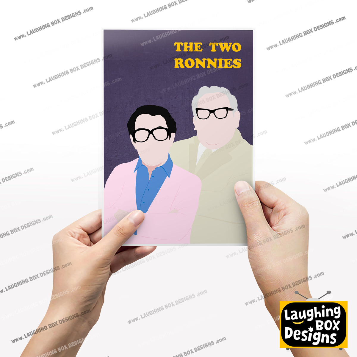 THE TWO RONNIES Comedy Characters Minimalist Print