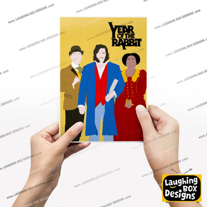 YEAR OF THE RABBIT Comedy Characters Minimalist Print