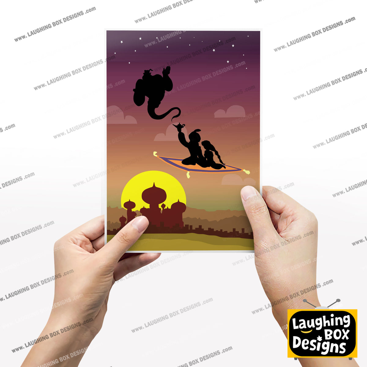 DISNEY'S ALADDIN Character inspired Silhouette Print