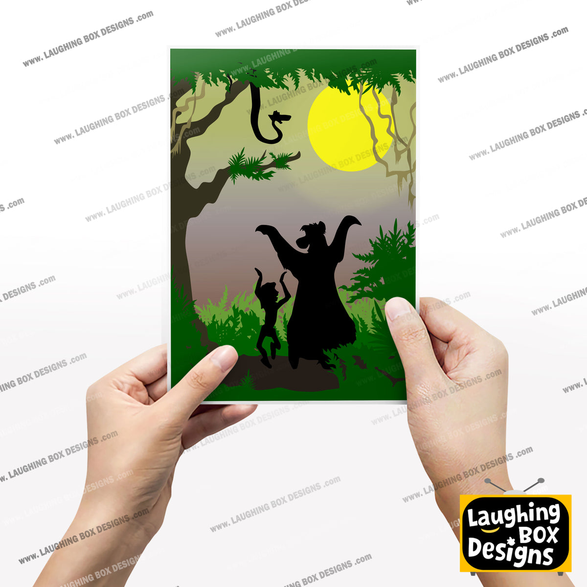 DISNEY'S THE JUNGLE BOOK Character inspired Silhouette Print