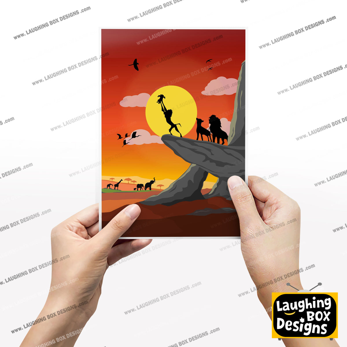 DISNEY'S THE LION KING Character inspired Silhouette Print