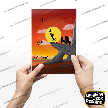 DISNEY'S THE LION KING Character inspired Silhouette Print