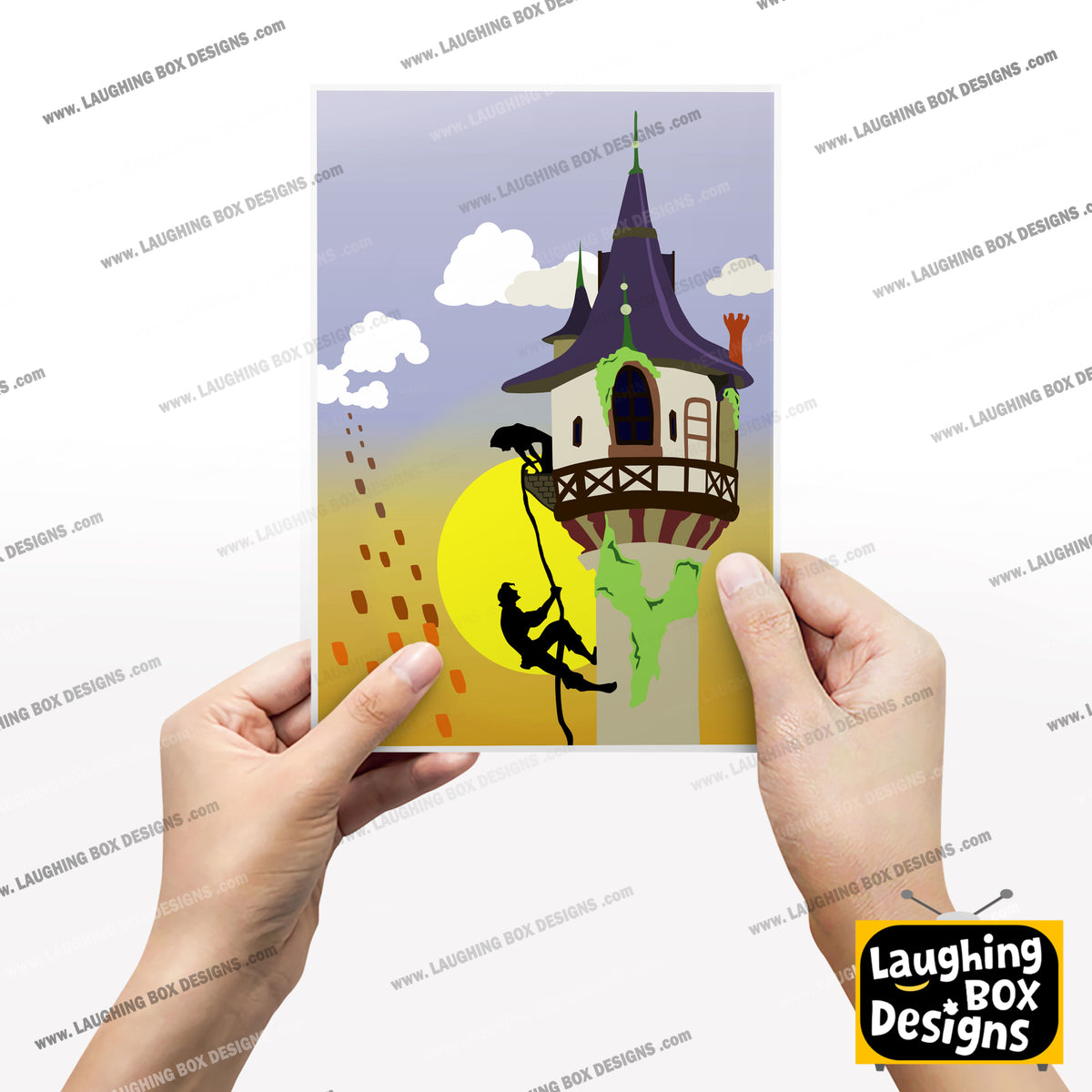 DISNEY'S TANGLED Character inspired Silhouette Print