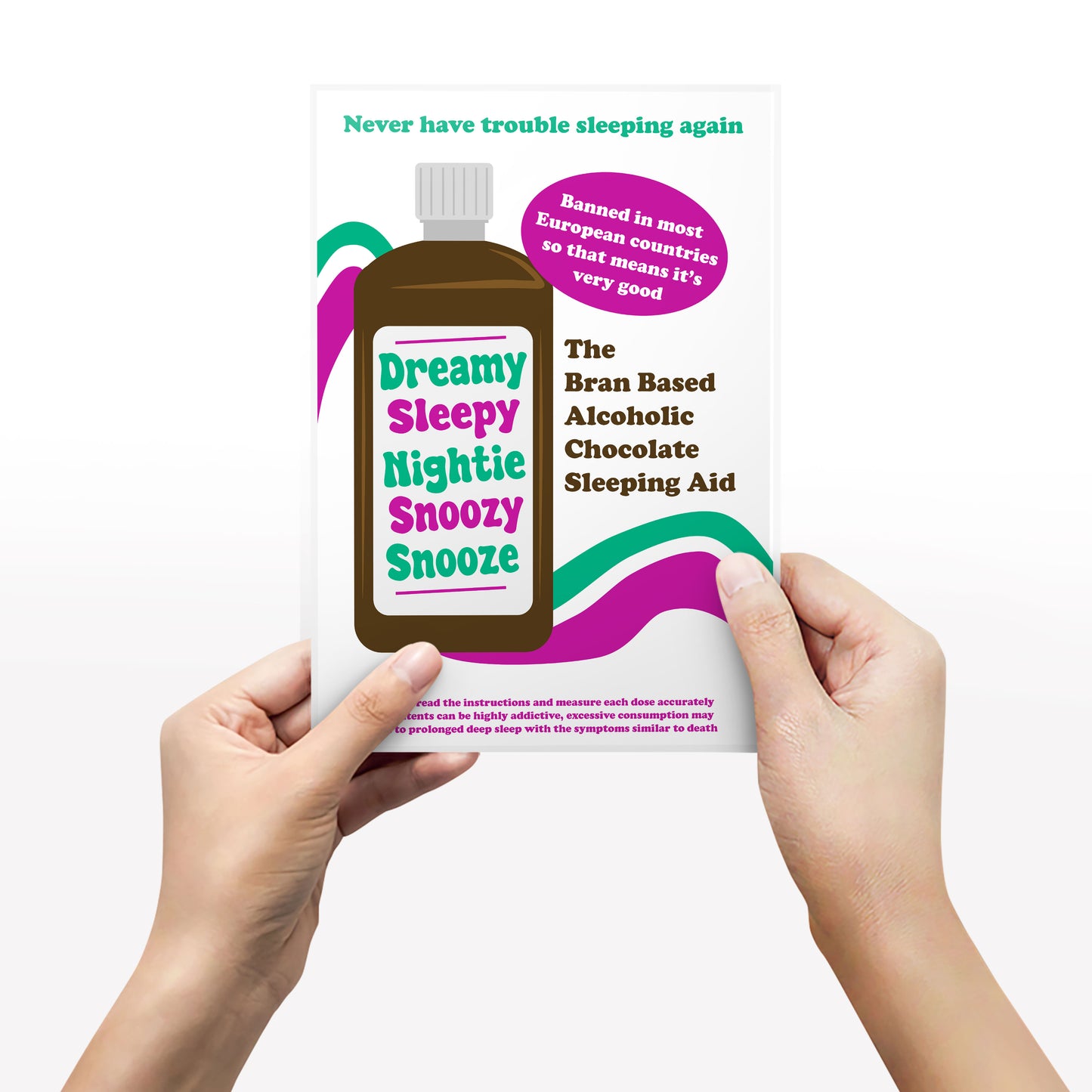 Dreamy Sleepy Nightie Snoozy Snooze Advert, Father Ted Print