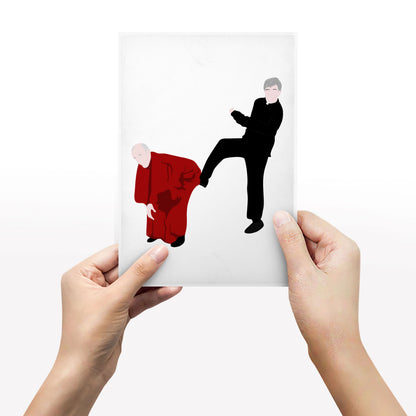 Kicking Bishop BrennanUp The Arse! Father Ted Print