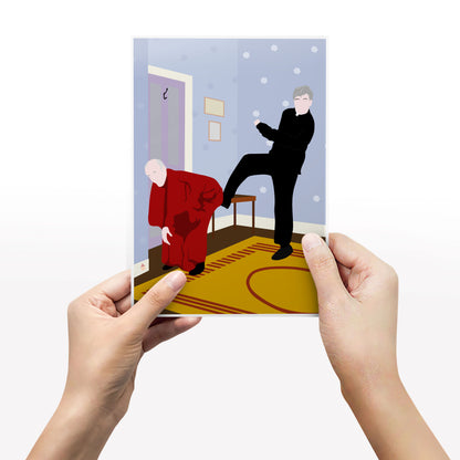 Kicking Bishop BrennanUp The Arse! Full Scene, Father Ted Print