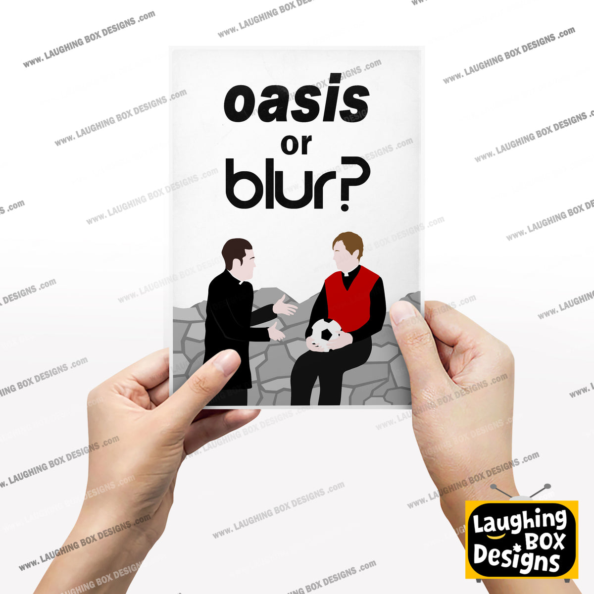 Oasis or Blur? Father Damo / Father Dougal, Father Ted Print