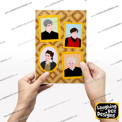 Father Ted Characters Portrait Wall Print, Father Ted Print