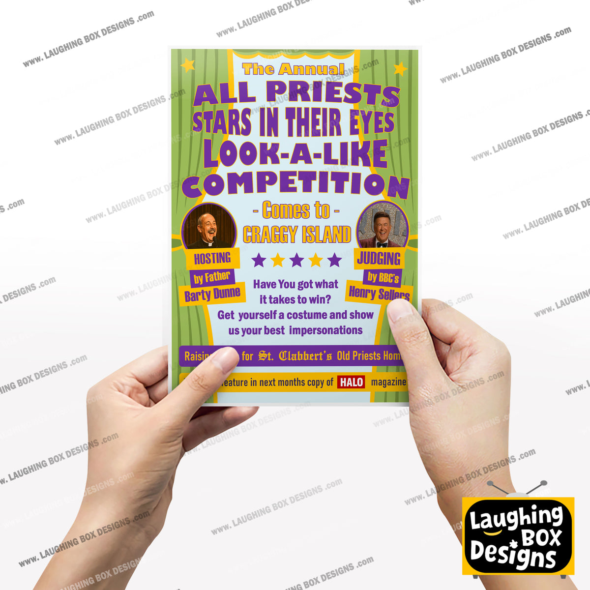 All Priests Starts In Their Eyes Look-A-Like Competition, Father Ted Print