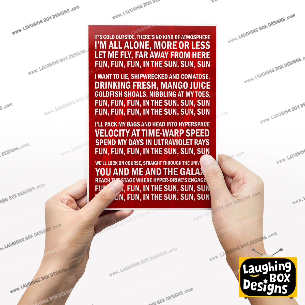 RED DWARF THEME TUNE / Song Lyrics, Red Dwarf Print