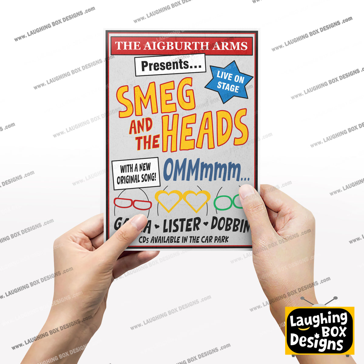 SMEG AND THE HEADS Band Poster, The Ommmm song, The Aigburth Arms, Red Dwarf Print