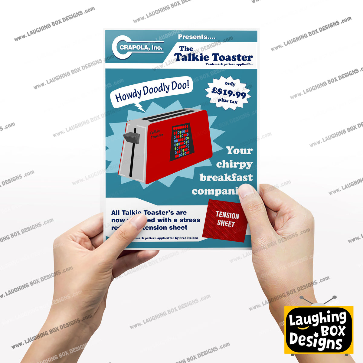 TALKIE TOASTER and TENSION SHEET ADVERT, Red Dwarf Print