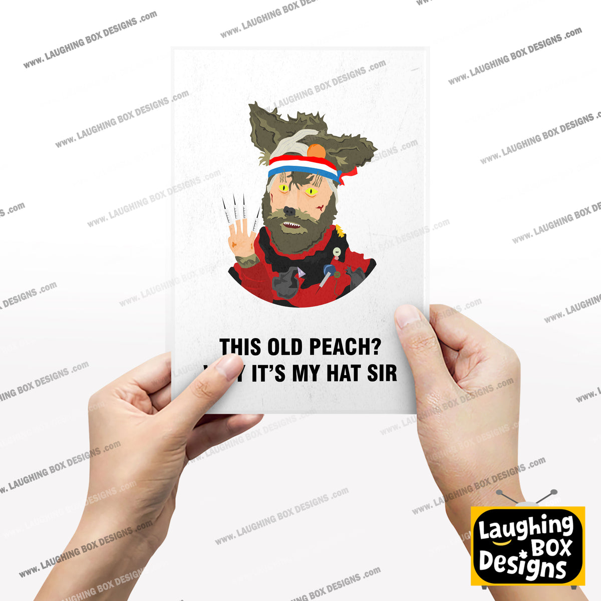 THE CRACK FOX, This Old Peach? Why It's My Hat Sir, Character Quotes, The Mighty Boosh Print