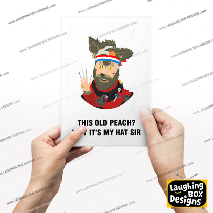 THE CRACK FOX, This Old Peach? Why It's My Hat Sir, Character Quotes, The Mighty Boosh Print