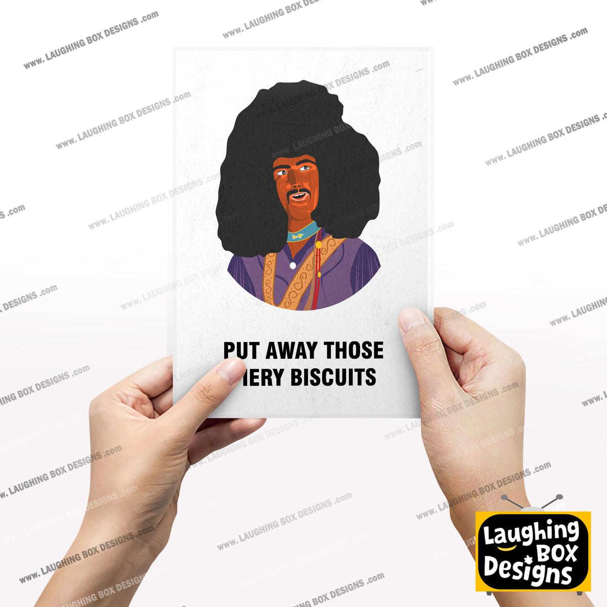 RUDI VAN DeSARZIO, Put Away Those Fiery Biscuits, Character Quotes, The Mighty Boosh Print