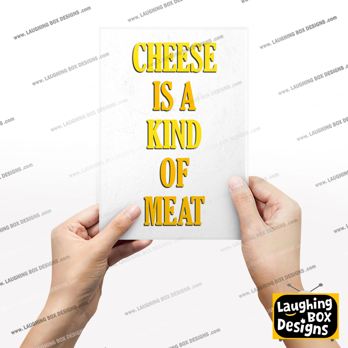 CHEESE IS A KIND OF MEAT, Tommy Character Quotes, The Mighty Boosh Print