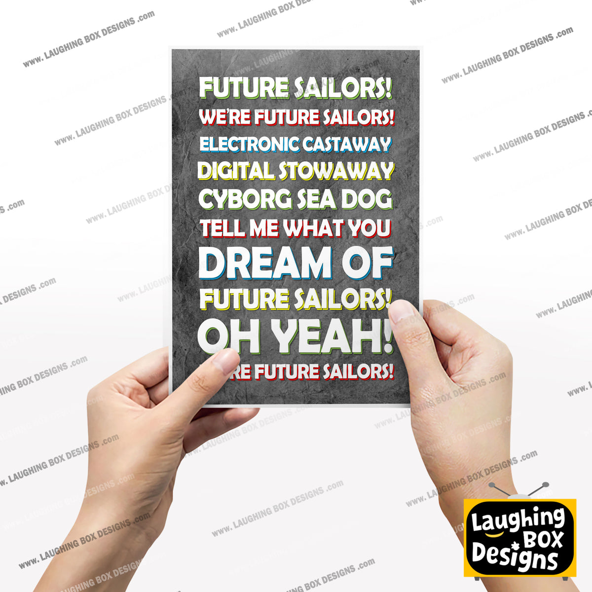 FUTURE SAILORS Lyrics, The Mighty Boosh Print (2 styles available)