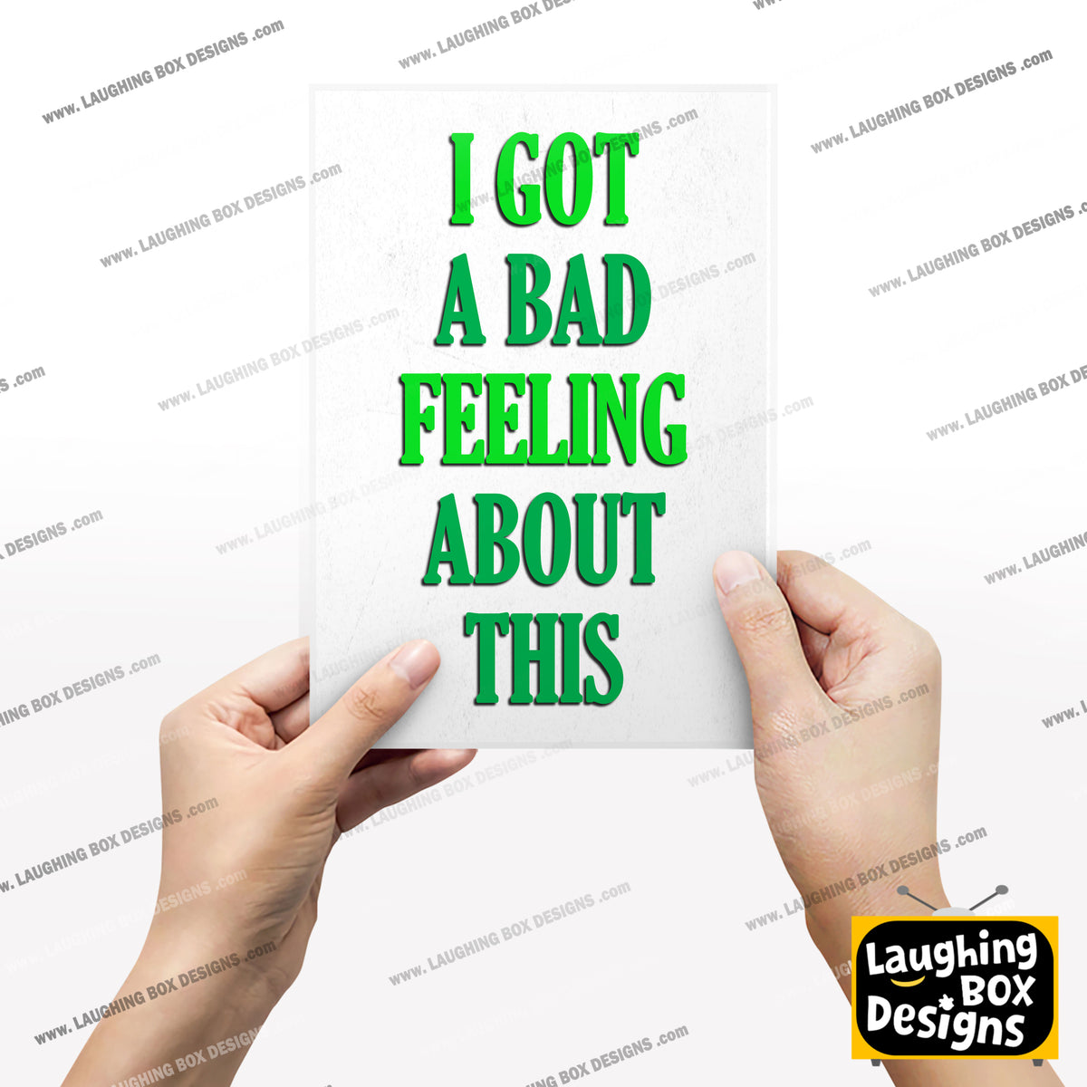 I GOT A BAD FEELING ABOUT THIS, Bollo Character Quotes, The Mighty Boosh Print