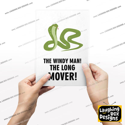 THE WINDY MAN! THE LONG LOVER!, Dixon Bainbridge Character Quotes, The Mighty Boosh Print