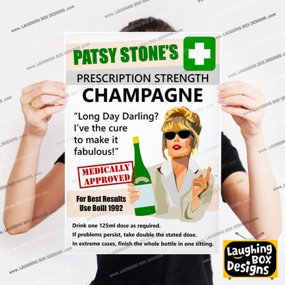 PATSY'S PRESCRIPTION STRENGTH CHAMPAGNE - Absolutely Fabulous Print