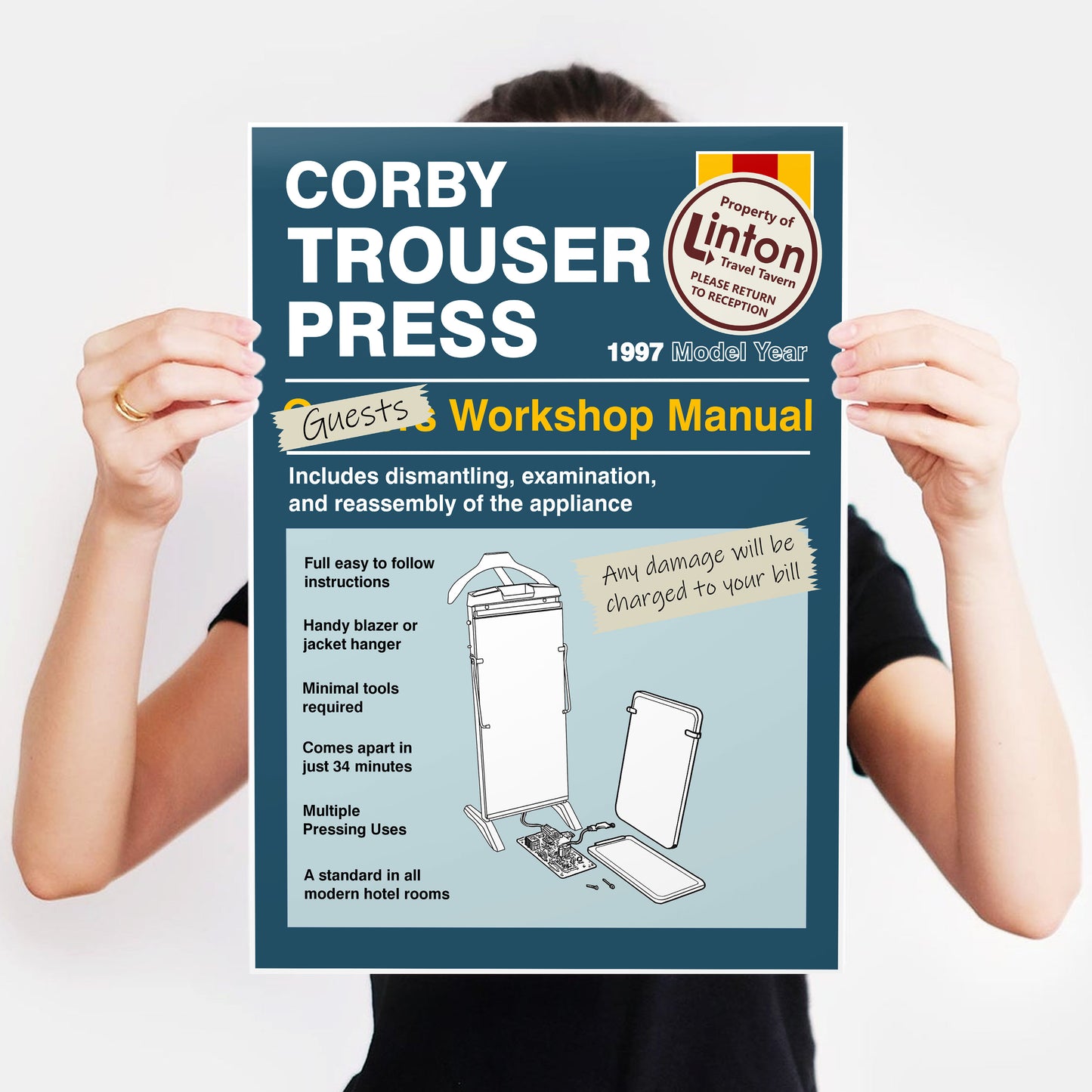CORBY TROUSER PRESS, Alan Partridge Print