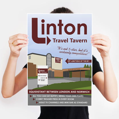 LINTON TRAVEL TAVERN, Alan Partridge Print