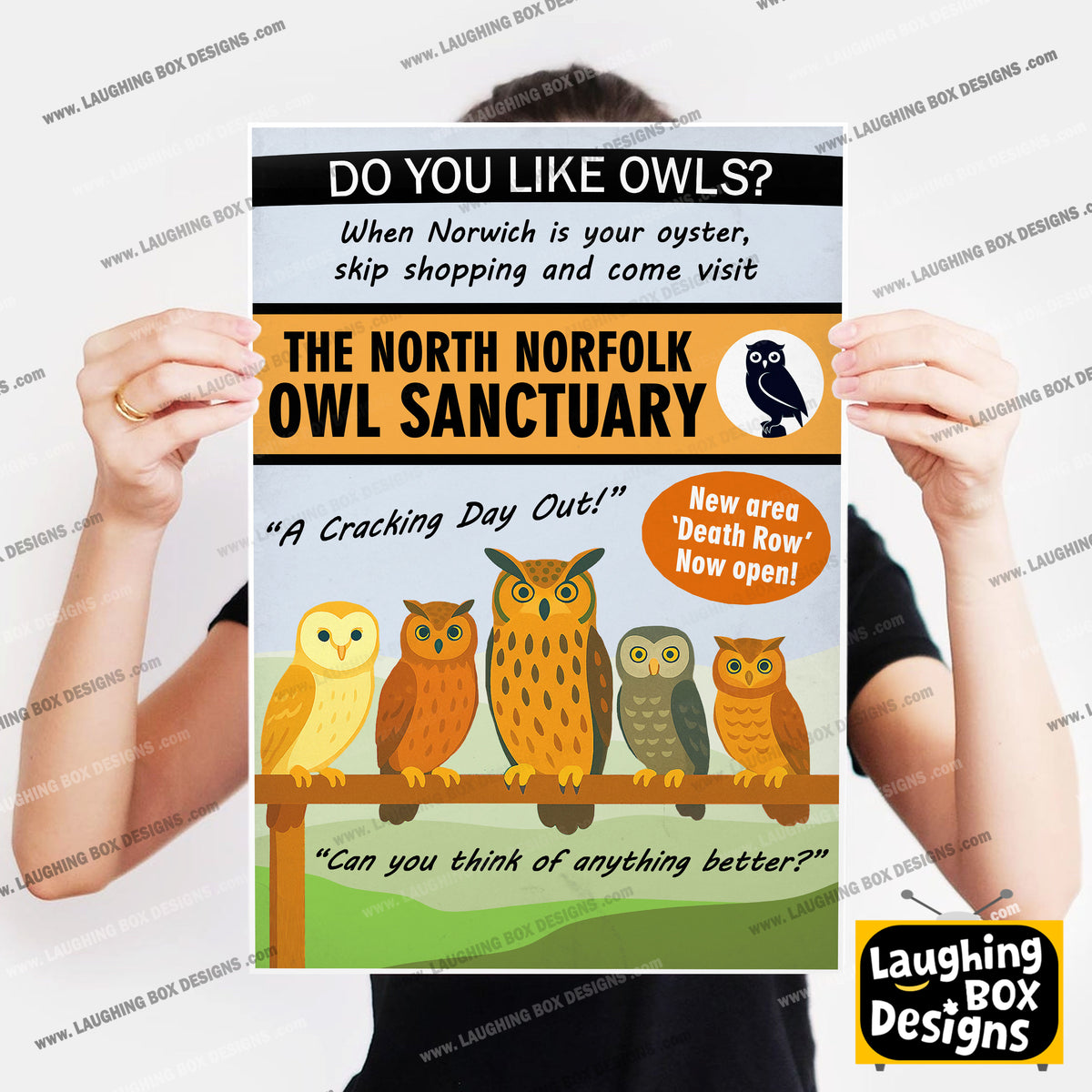 THE NORTH NORFOLK OWL SANCTUARY, Alan Partridge Print