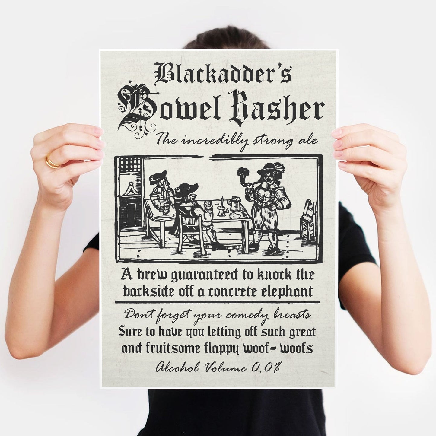 BLACKADDER'S BOWEL BASHER Incredibly Strong Ale Advert, Blackadder Print