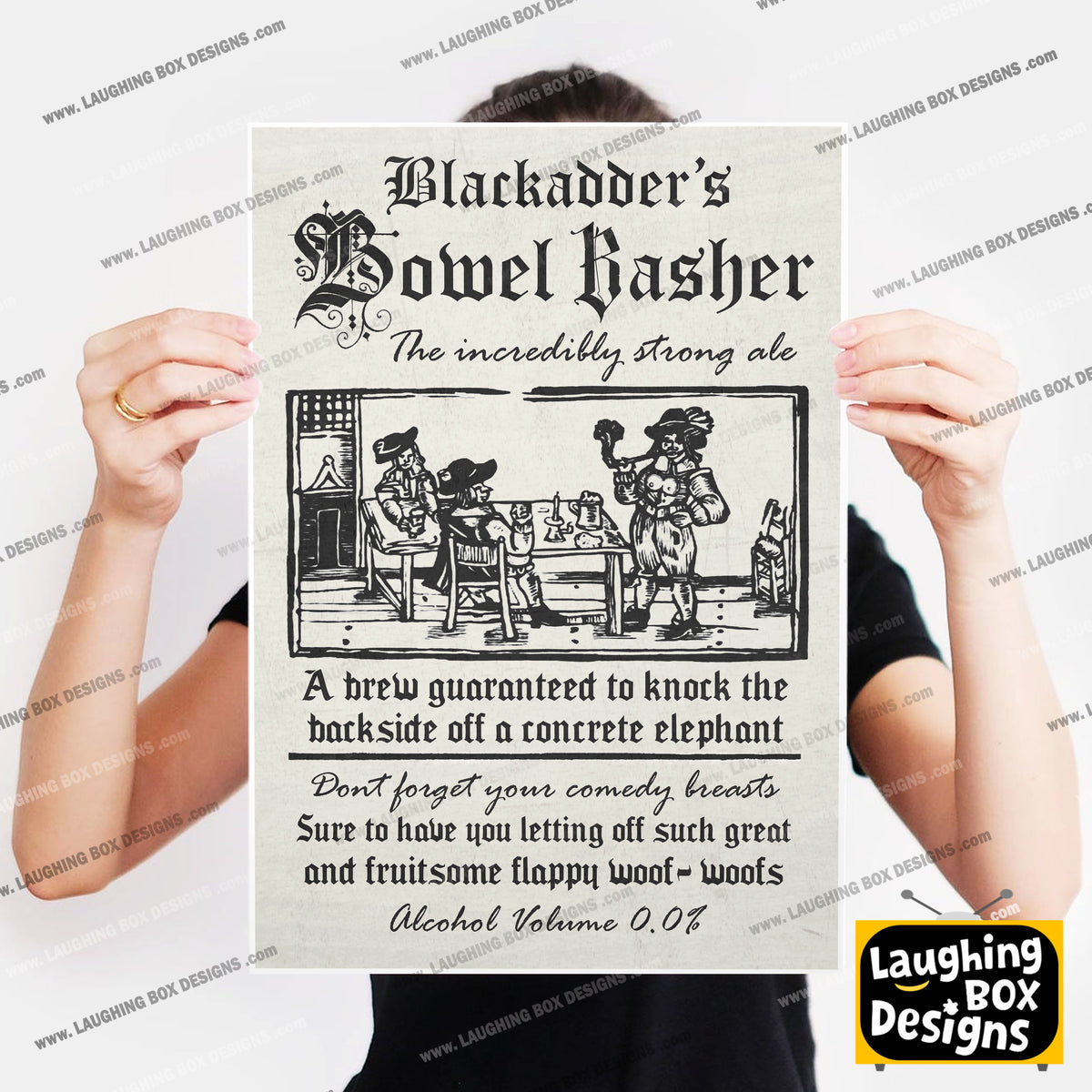 BLACKADDER'S BOWEL BASHER Incredibly Strong Ale Advert, Blackadder Print