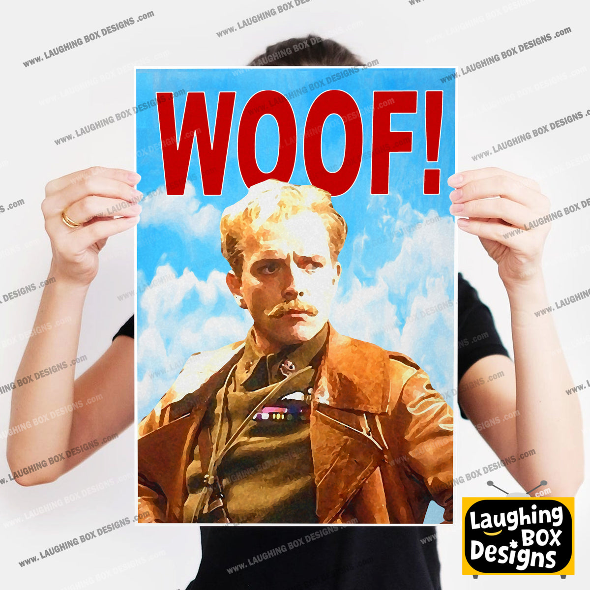 WOOF! LORD FLASHHEART Portrait, Blackadder Print
