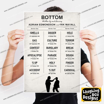 BOTTOM EPISODE LIST by Adrian Edmondson and Rik Mayall, Bottom Print