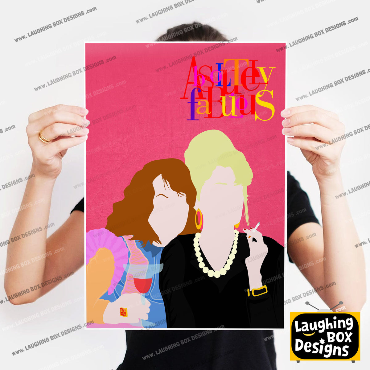 ABSOLUTELY FABULOUS Comedy Characters Minimalist Print