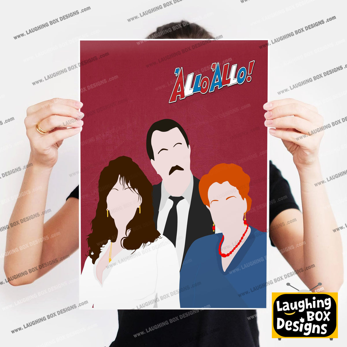 ALLO ALLO Comedy Characters Minimalist Print