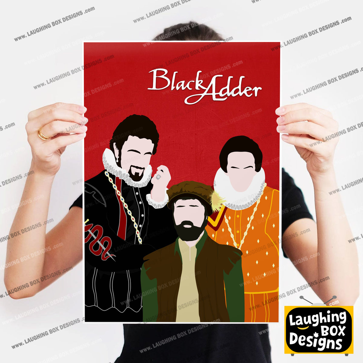 BLACKADDER Comedy Characters Minimalist Print