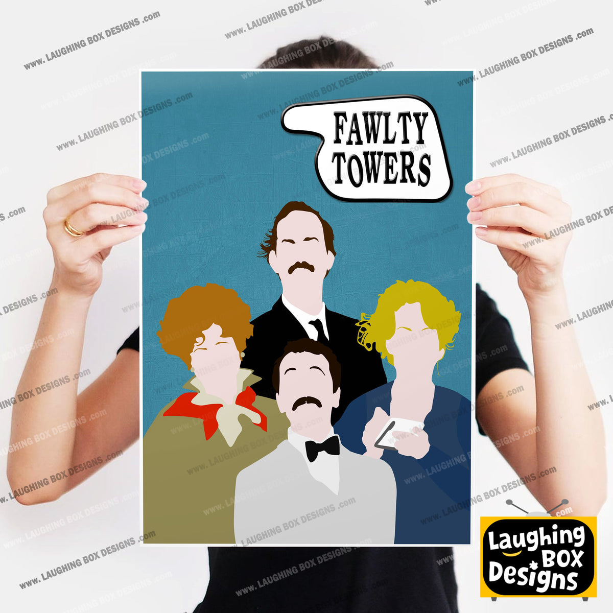 FAWLTY TOWERS Comedy Characters Minimalist Print