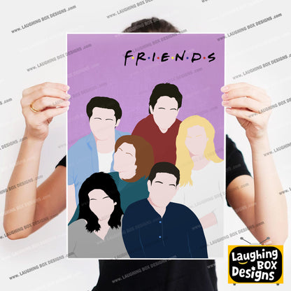 FRIENDS Comedy Characters Minimalist Print