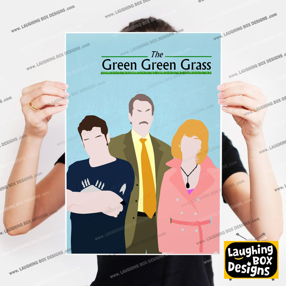 THE GREEN GREEN GRASS Comedy Characters Minimalist Print