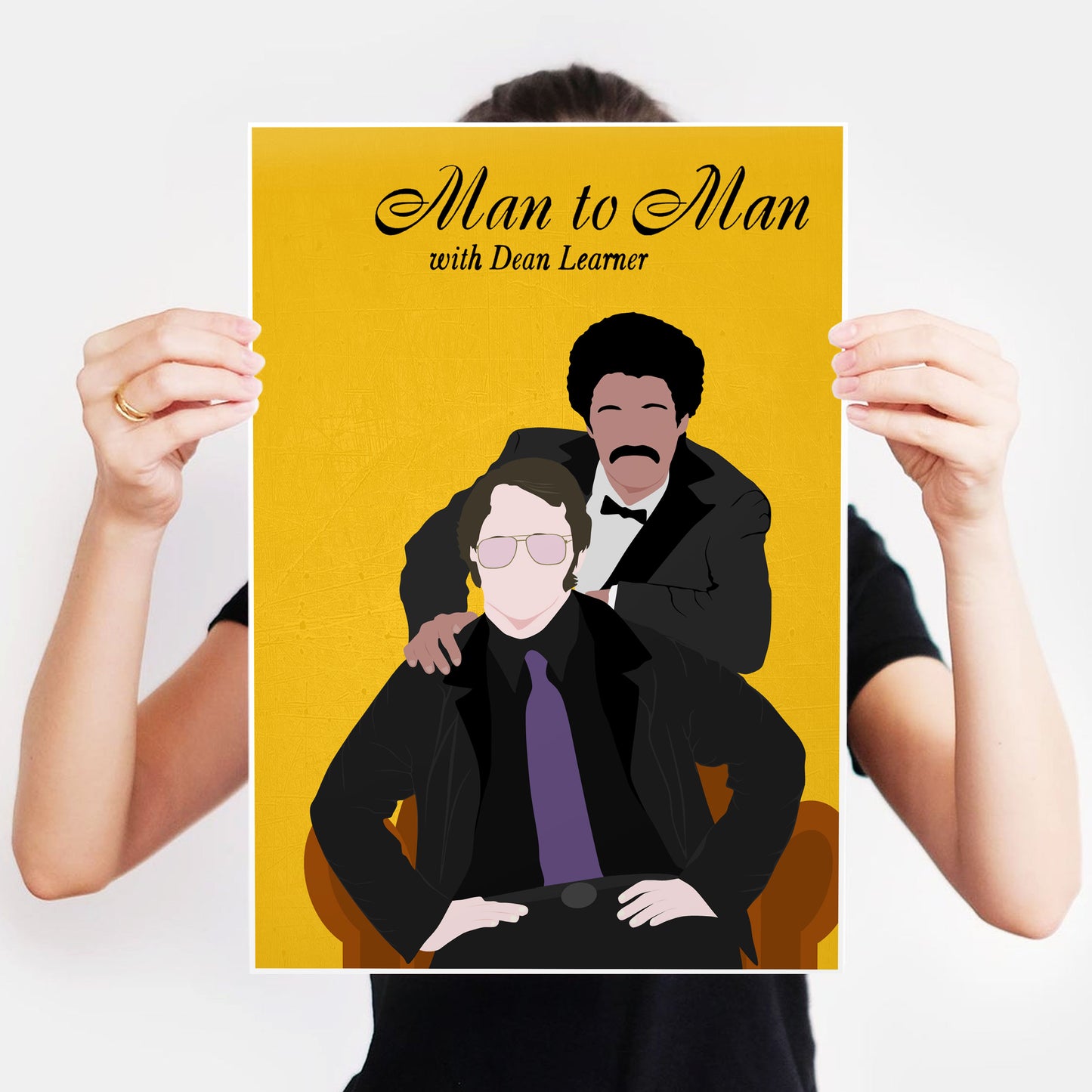 MAN TO MAN WITH DEAN LEARNER Comedy Characters Minimalist Print