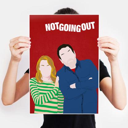 NOT GOING OUT Comedy Characters Minimalist Print
