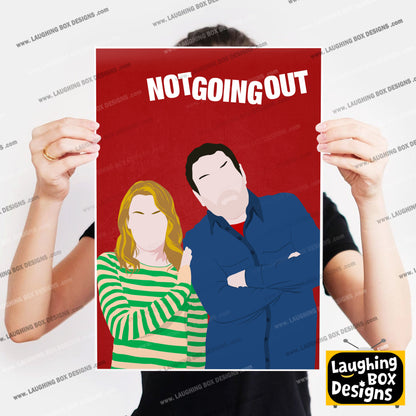 NOT GOING OUT Comedy Characters Minimalist Print