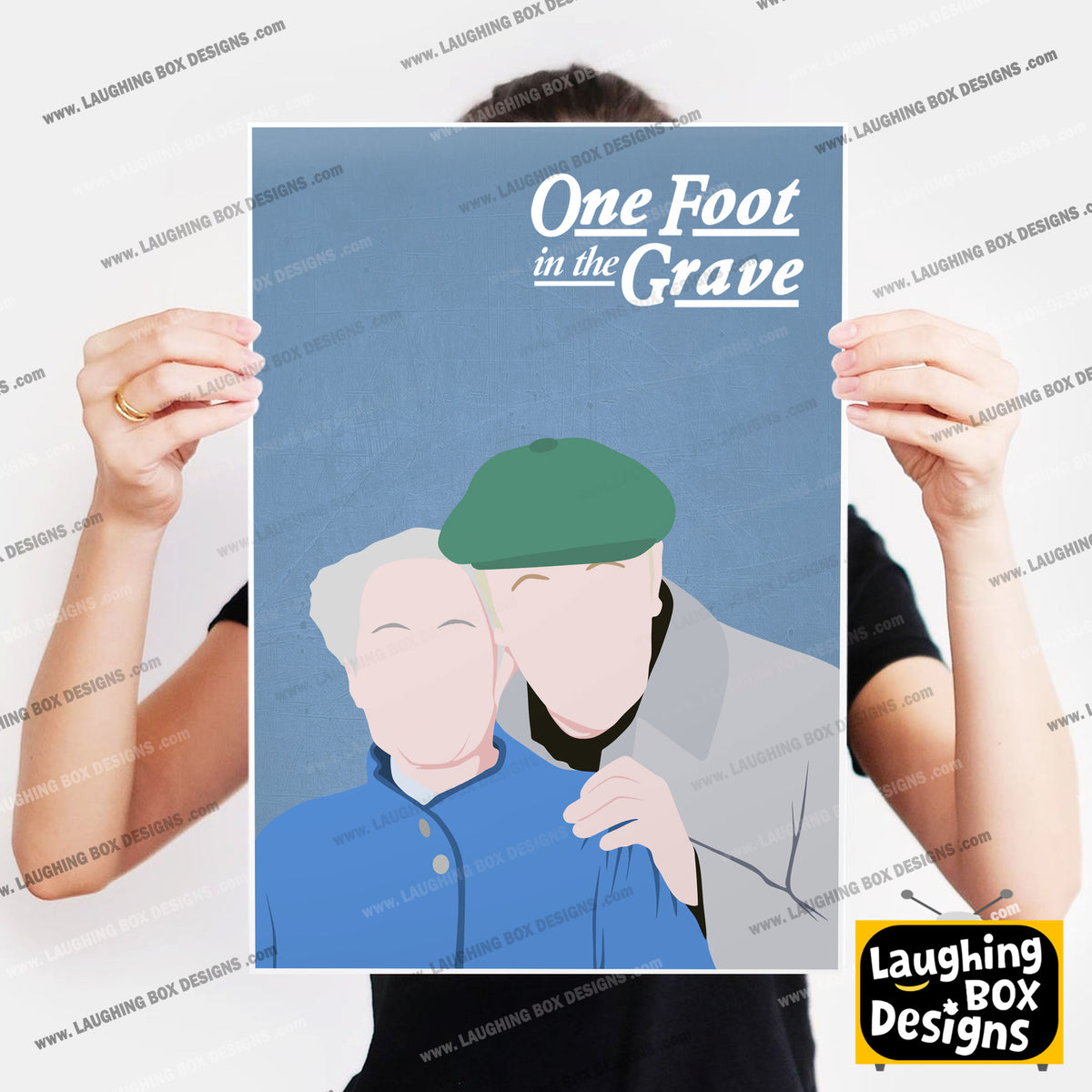 ONE FOOT IN THE GRAVE Comedy Characters Minimalist Print